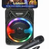 MINI HAUT-PARLEUR SANS FIL AVEC MICROPHONE DYNAMIQUE ET EFFETS LUMINEUX