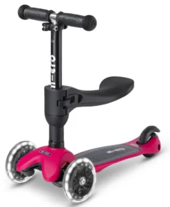 MINI MICRO 3 EN 1 MOTE LED TROTTINETTE 3 ROUES EVOLUTIVE 1-5 ANS