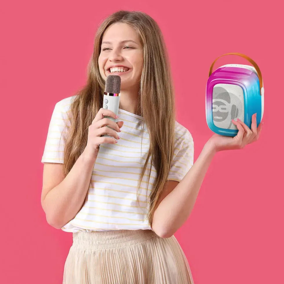 MINI SET DE KARAOKE - BLANC