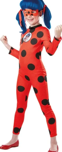 MIRACULOUS - DEGUISEMENT ET PELUCHE TIKKI - TAILLE 5-6 ANS