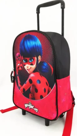 MIRACULOUS- SAC A DOS ROULETTE 32CM ROUGE
