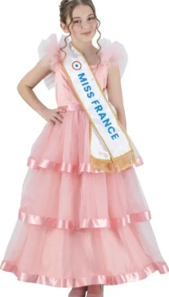 MISS FRANCE ©DEGUISEMENT ROBE ROSE TAILLE 140 CM
