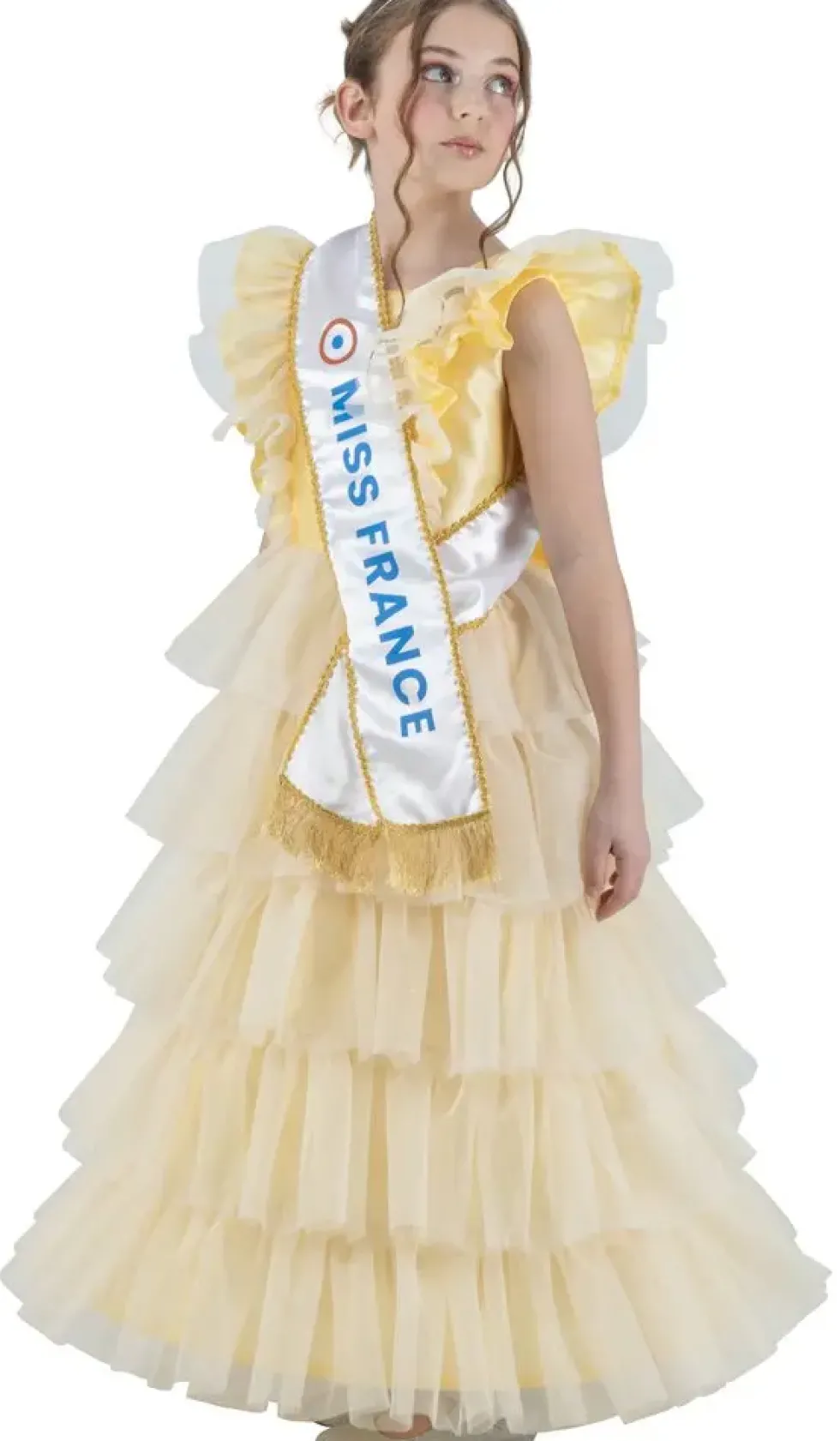 MISS FRANCE © DEGUISEMENT ROBE JAUNE TAILLE 128 CM