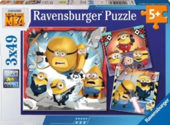 MOI MOCHE ET MECHANT 4 -PUZZLES 3X49 PIECES
