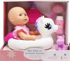 MON BEBE ET SA BOUEE LICORNE