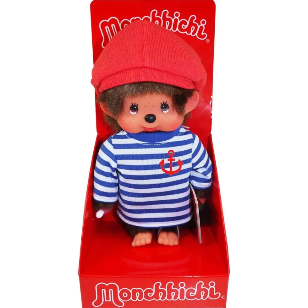 MONCHHICHI- PELUCHE GARCON MARIN 20 CM