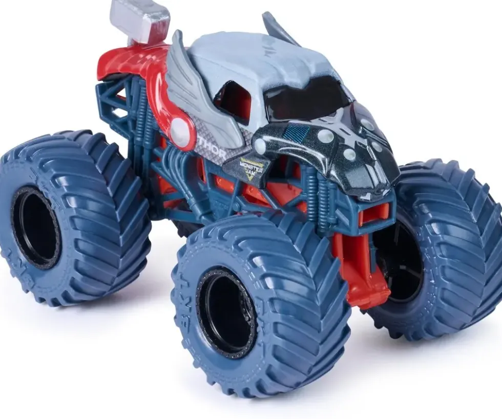1:64 MONSTER JAM PACK DE 5 VEHICULES MARVEL DIE-CAST