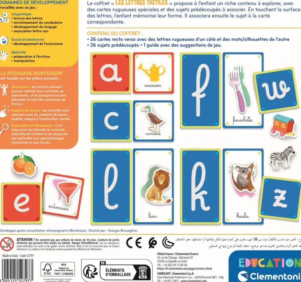 MONTESSORI LESLETTRES TACTILES