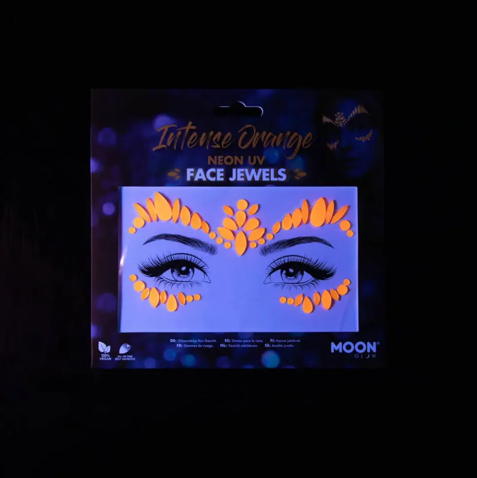 MOON GLOW - BIJOUX DE VISAGE NEON UV - ORANGE INTENSE