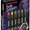 MOON GLOW - 6 CRAYONS DE PEINTURE INTENSE NEON UV POUR LE CORPS