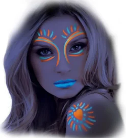 MOON GLOW - 6 CRAYONS DE PEINTURE INTENSE NEON UV POUR LE CORPS