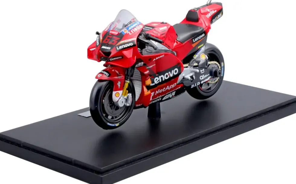 1/18 MOTO GP DUCATI LENOVO TEAM 2022 FRANCESCO BAGNAIA IN HARD CASE