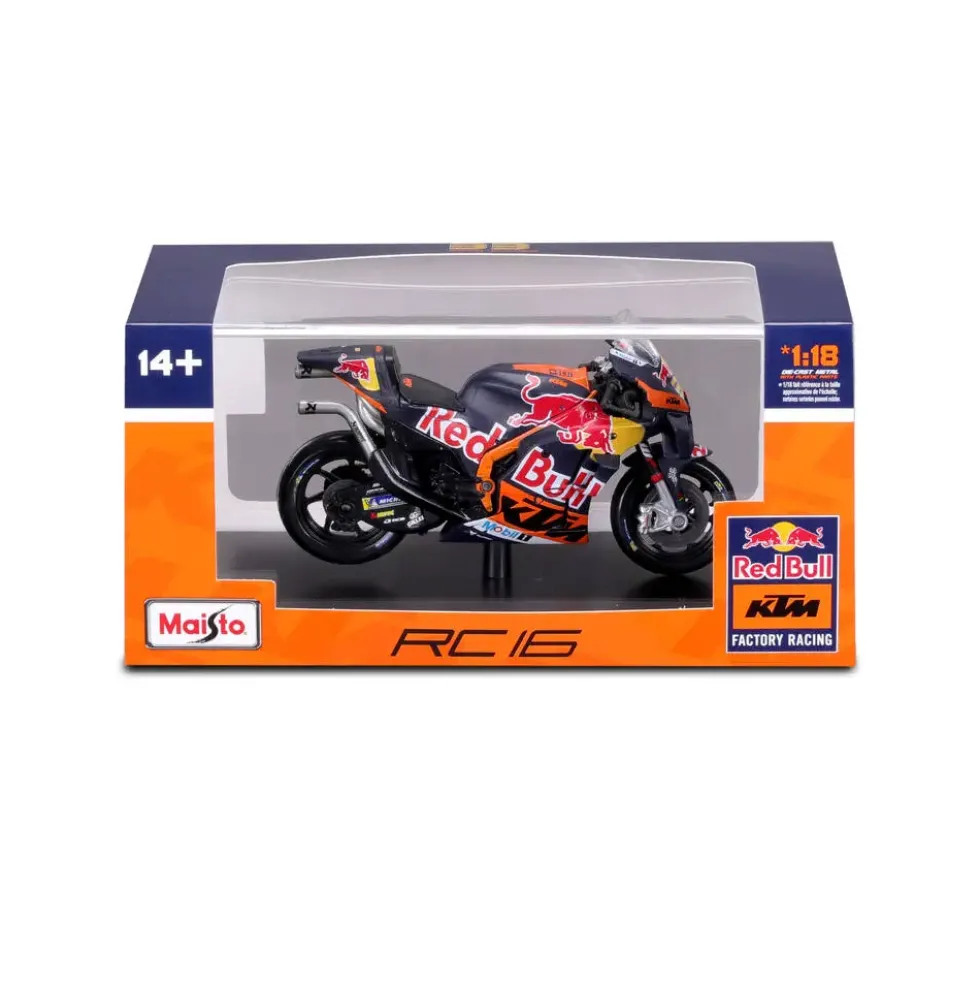 1/18 MOTO GP 2023 RED BULL KTM FACTORY RACING B.BINDER AVEC VITRINE
