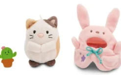 MYMOCHI - PELUCHE CHAT ANGY 8CM AVEC COSTUME DE CACTUS OU DE LAPIN