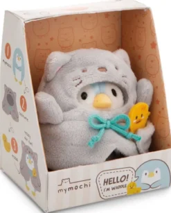 MYMOCHI - PELUCHE PINGOUIN WADDLE8 CM AVEC COSTUME