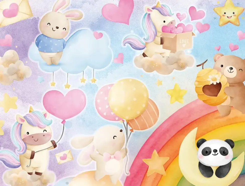 NATHAN PUZZLE 30 PIECES - ARC-EN-CIEL DES ANIMAUX