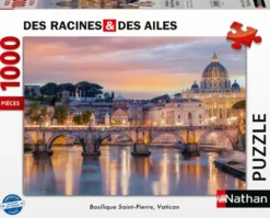 NATHAN PUZZLE 1000 PIECES - BASILIQUE SAINT-PIERRE, VATICAN -DES RACINES ET DES AILES