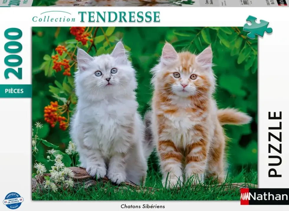 NATHAN PUZZLE 2000 PIECES - CHATONS SIBERIENS