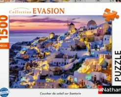 NATHAN PUZZLE 1500 PIECESCOUCHER DE SOLEIL SUR SANTORIN