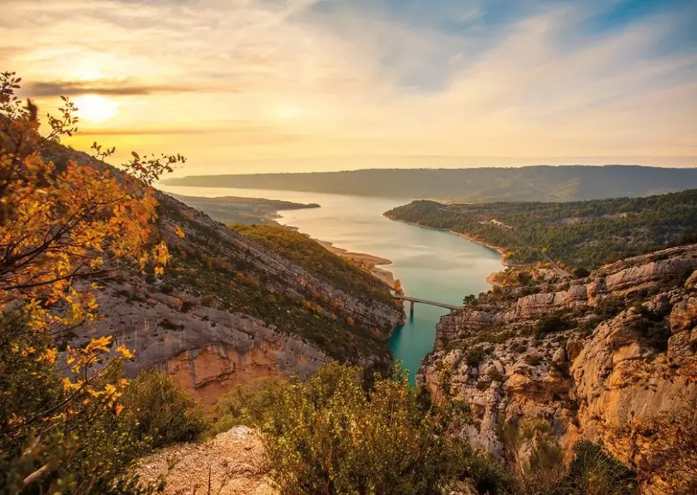 NATHAN PUZZLE 1000 PIECES - COUCHER DU SOLEIL SUR LES GORGES DU VERDON (COLLECTION REGIONS DE FRANCE)