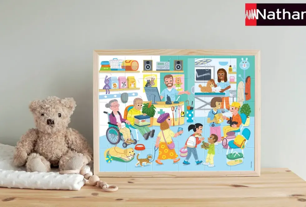 NATHAN PUZZLE 30 PIECES - DANS LA CLINIQUE VETERINAIRE