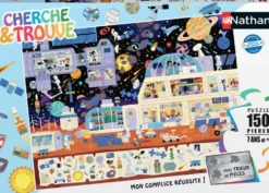NATHAN PUZZLE 150 PIECES - DANS L'ESPACE - CHERCHE ET TROUVE
