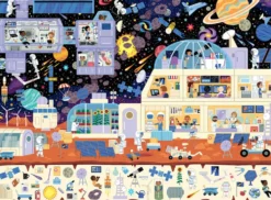NATHAN PUZZLE 150 PIECES - DANS L'ESPACE - CHERCHE ET TROUVE
