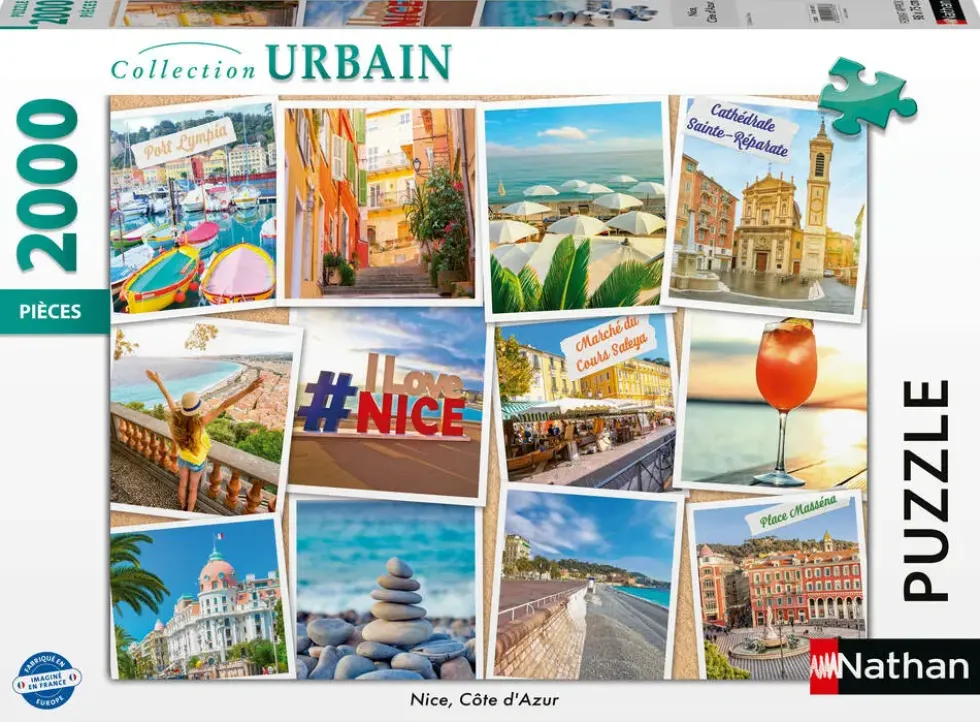 NATHAN PUZZLE 2000 PIECES NICE, COTE D'AZUR
