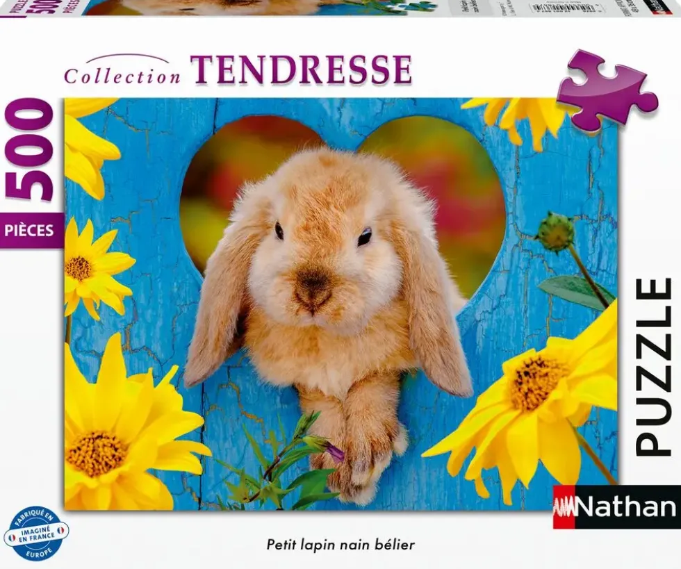 NATHAN PUZZLE 500 PIECES - PETIT LAPIN NAIN BELIER