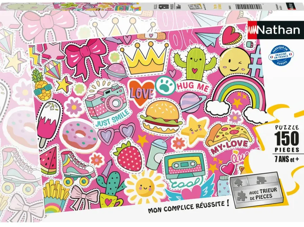 NATHAN PUZZLE 150 PIECESPOP, FUN ET STICKERS