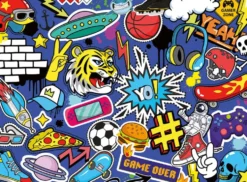 NATHAN PUZZLE 250 PIECESSTICKERS ET GRAFFITIS