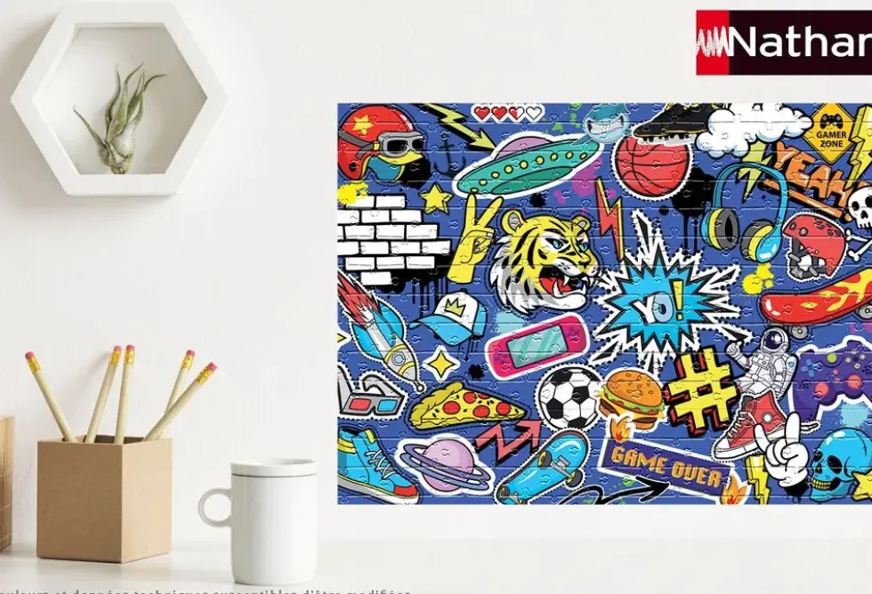 NATHAN PUZZLE 250 PIECESSTICKERS ET GRAFFITIS