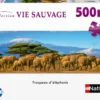 NATHAN PUZZLE 500 PIECES - TROUPEAU D’ELEPHANTS PANORAMIQUE