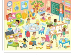 NATHAN PUZZLE 30 PIECES - UNE JOURNEE A L'ECOLE