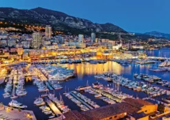 NATHAN PUZZLE 1500 PIECES- UNE NUIT AU PORT DE MONACO - COLLECTION REGIONS DE FRANCE