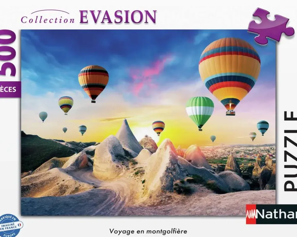 NATHAN PUZZLE 500 PIECESVOYAGE EN MONTGOLFIERE