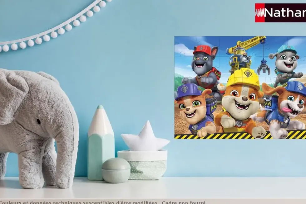 NATHAN - RUBEN ET CIE - PUZZLE 30 PIECESHEROS DU CHANTIER