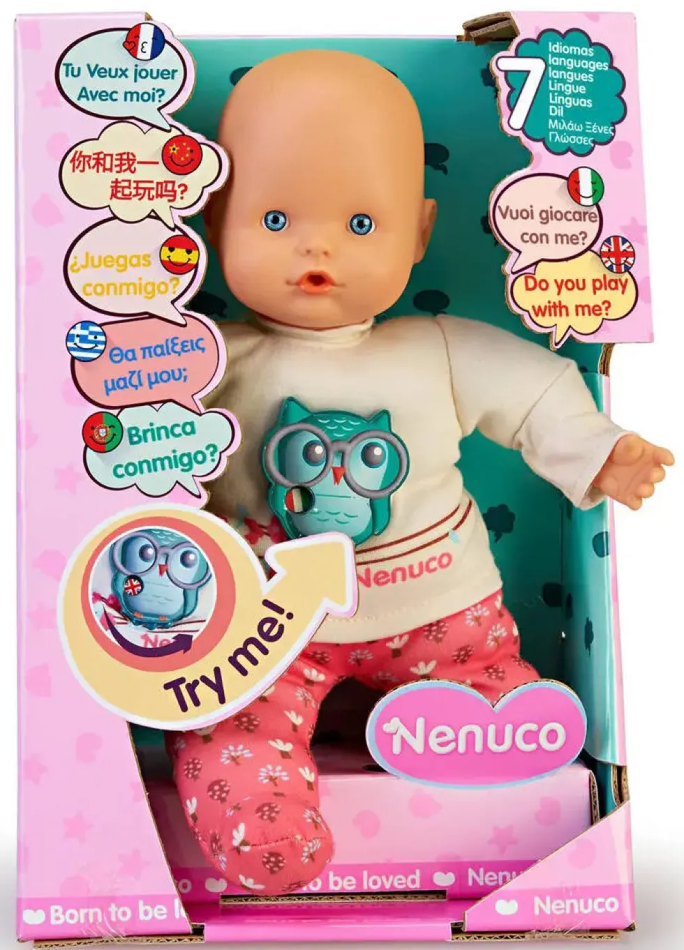 NENUCO - POUPON PARLE 7 LANGUES 30 CM