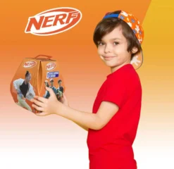 NERF -BOITE SURPRISE AVEC UN BLASTER DES FLECHETTES STICKERS ET POSTER