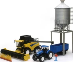 NEW HOLLAND - COFFRET MOISSEURSE BATTEUSE CR9090 TRACTEUR ET SILO