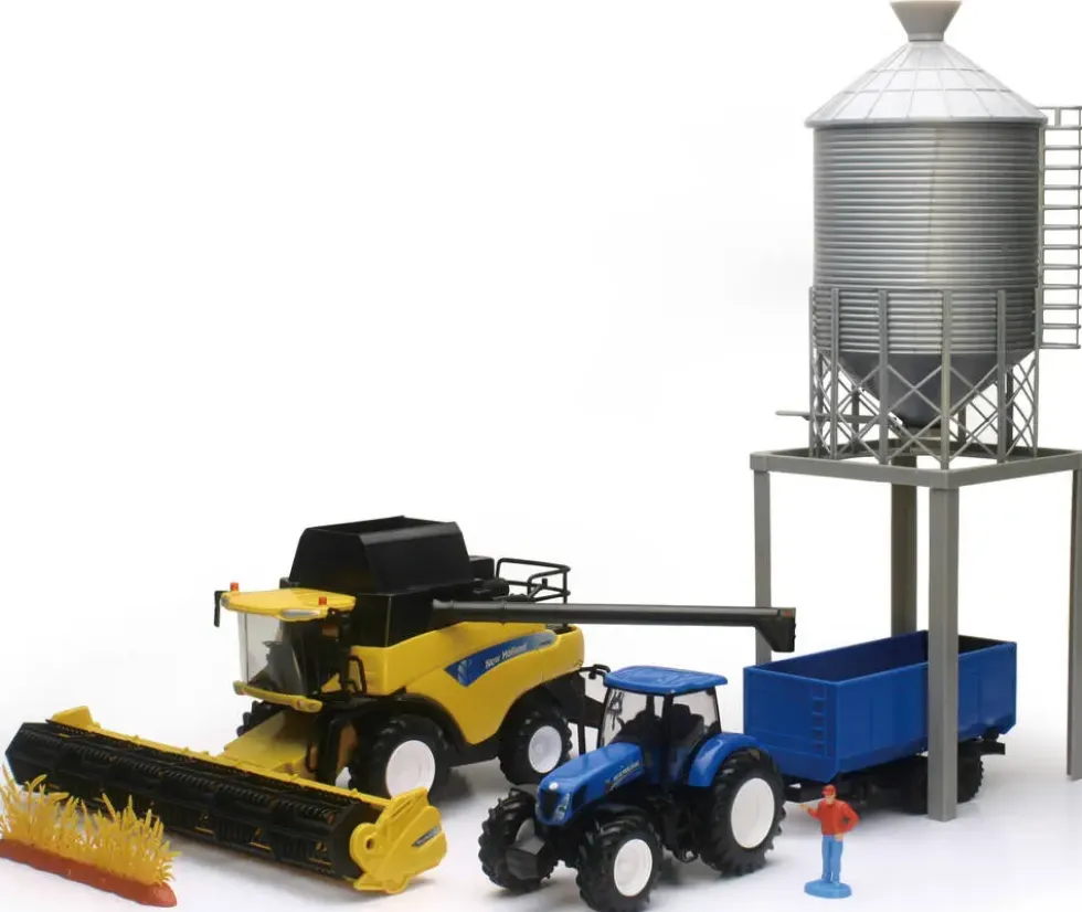 NEW HOLLAND - COFFRET MOISSEURSE BATTEUSE CR9090 TRACTEUR ET SILO