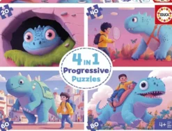 NULTI 4PUZZLE 20-40-60-80 PIECESCUTE DINOS