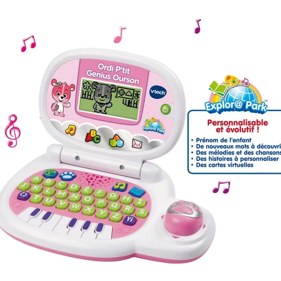 ORDI P'TIT GENIUS OURSON ROSE
