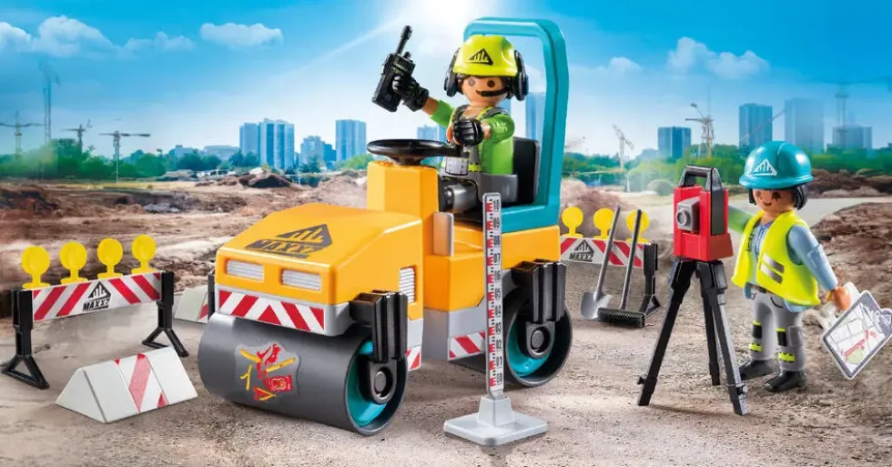 OUVRIERS AVEC ROULEAU COMPRESSEUR - 71751