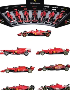 1/43 PACK DE 7 VEHICULES FERRARI F1 AVEC PRESENTOIR