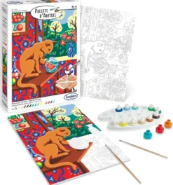 PALETTE D'ARTISTE LE CHAT ET LE POISSON