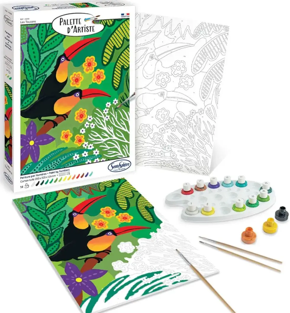 PALETTE D'ARTISTE LES TOUCANS