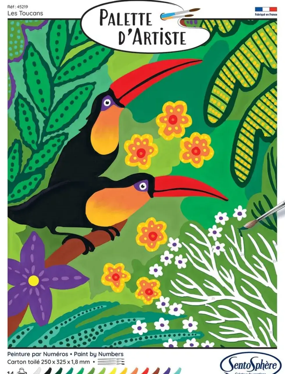 PALETTE D'ARTISTE LES TOUCANS