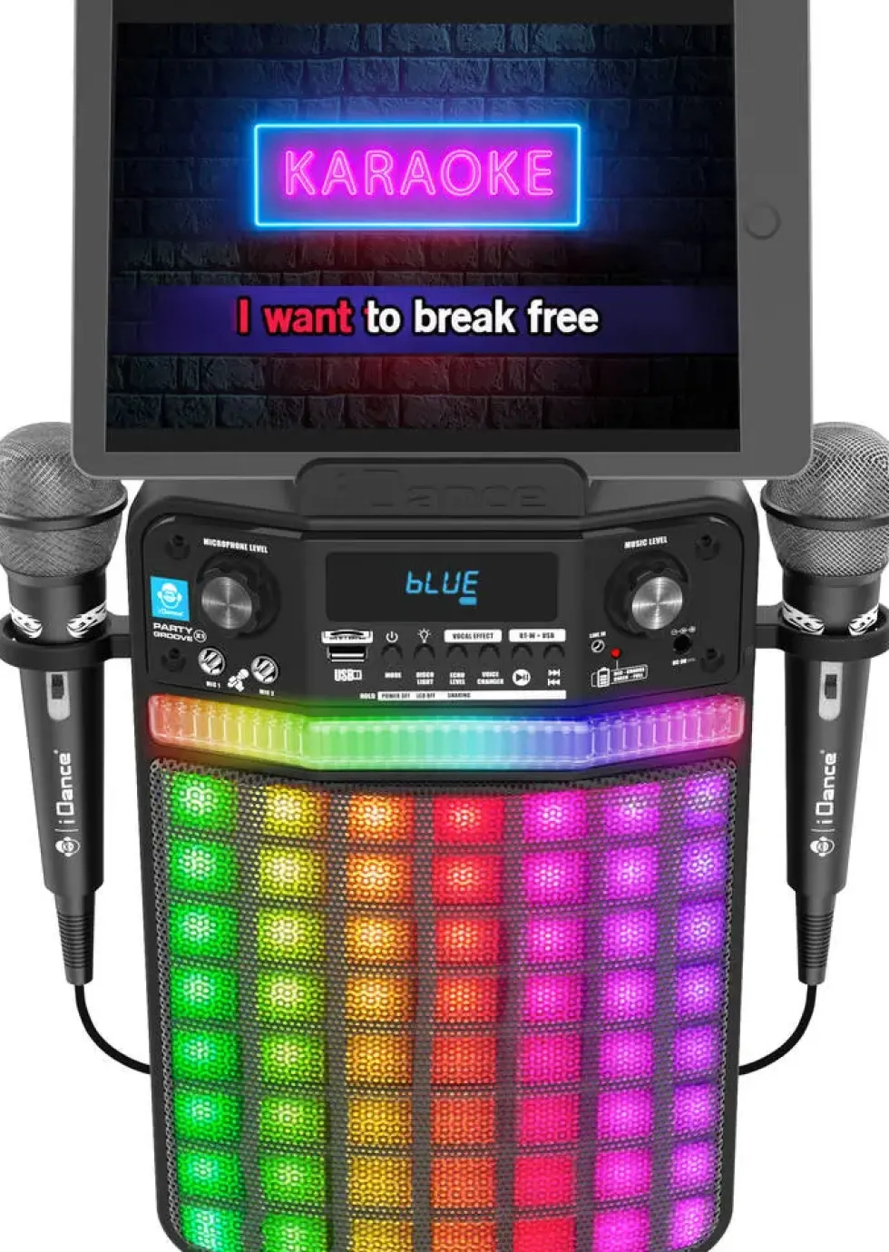 PARTY GROOVE - ENCEINTE BLUETOOTH PORTABLE KARAOKE 9 EN 1
