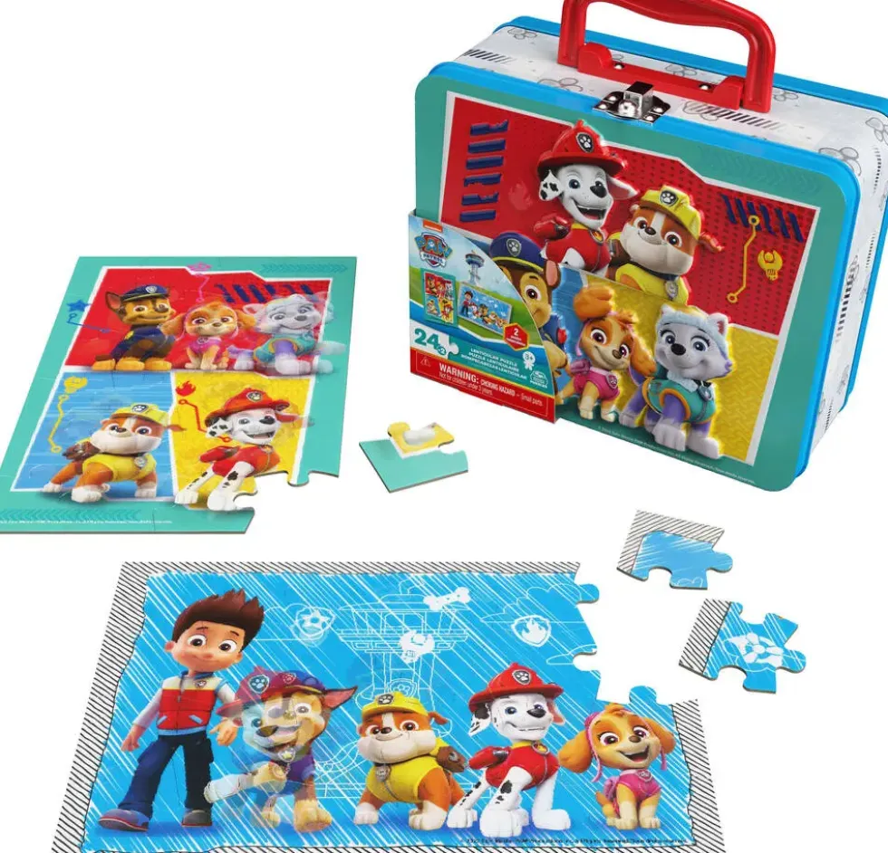 PAT'PATROUILLE - PUZZLE 48 PIECES AVEC GRANDE VALISETTE METAL